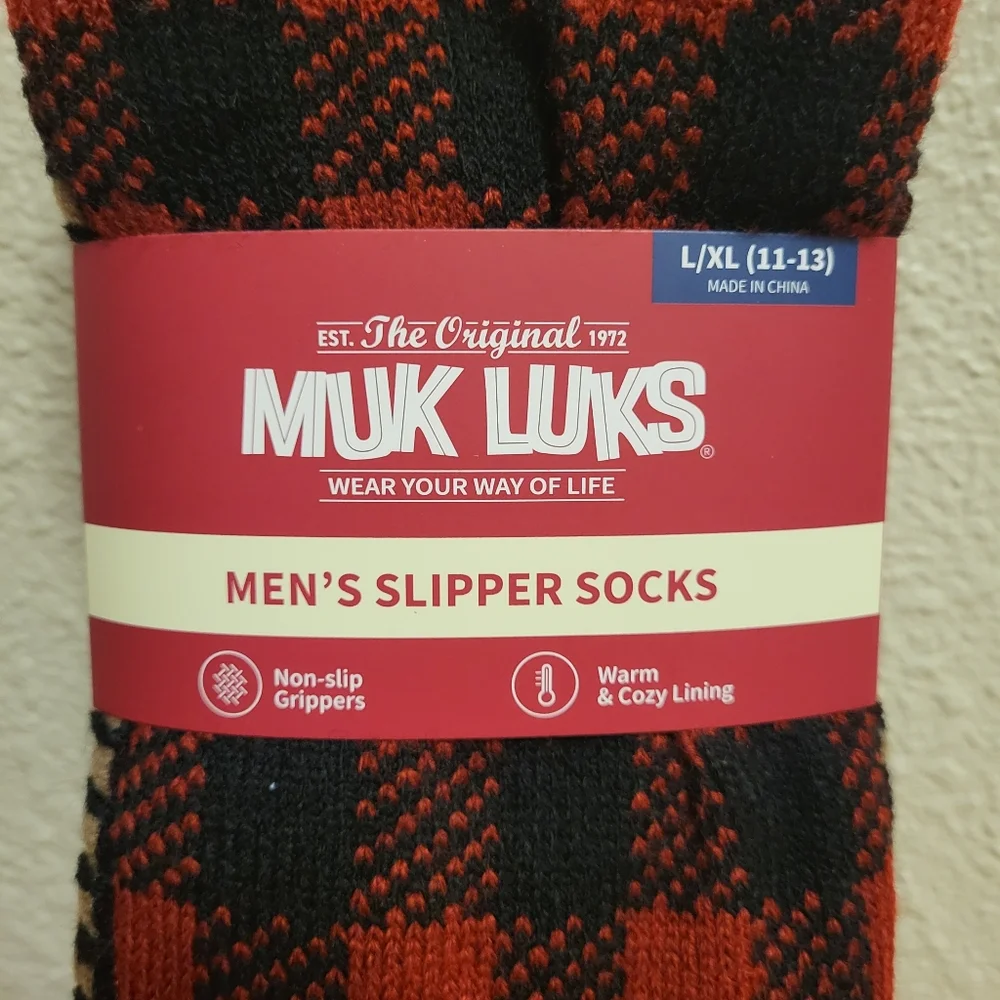 NWT Muk Luks Men's Slipper Socks Size L/XL (11-13)